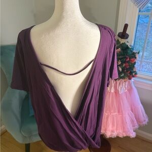 Eldridge Purple Backless Top NWOT